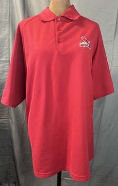 St. Louis Cardinals | Antigua | Red Pique Polo | Mens | Embroidered | L